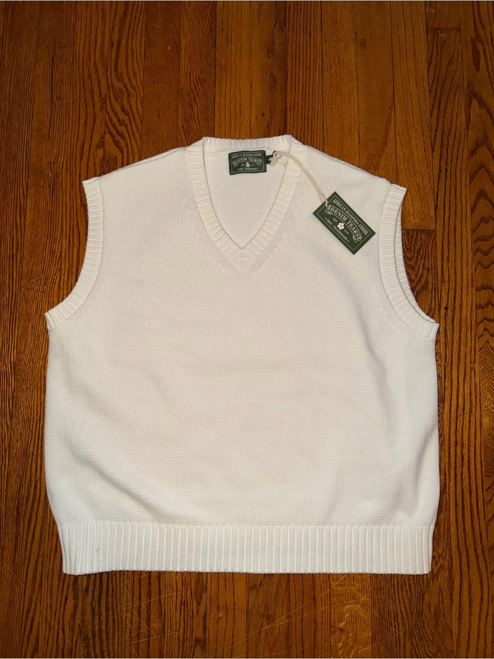 Denim Tears Warhol Sweater Vest Grey Cream Size L